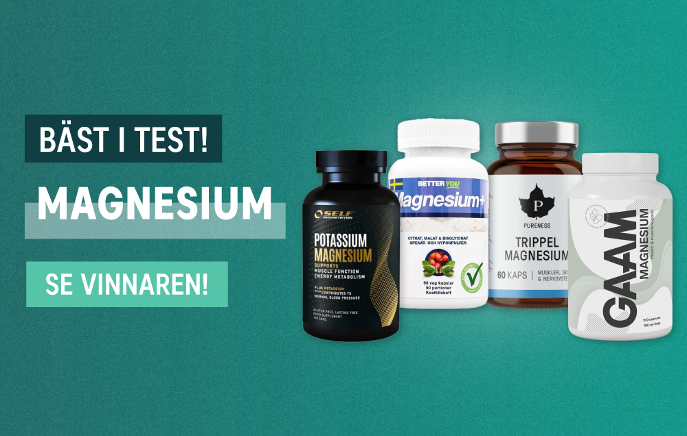 Magnesium bäst i test 2024 med fyra populära varumärken